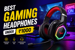 Best gaming headphones under 1000 India — wired gaming headset with boom mic