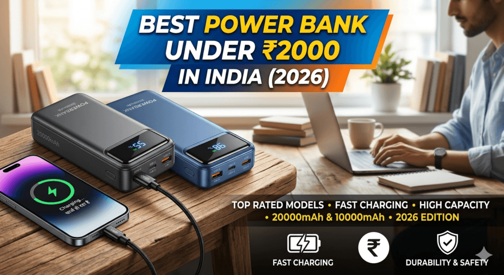 Best power bank under 2000 India — Ambrane, Redmi, URBN, Portronics comparison