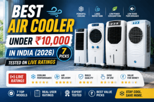 Best air cooler under 10000 India 2026 — desert, tower and personal coolers for home