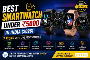 Best smartwatch under 5000 India 2026 — AMOLED calling watches on Amazon