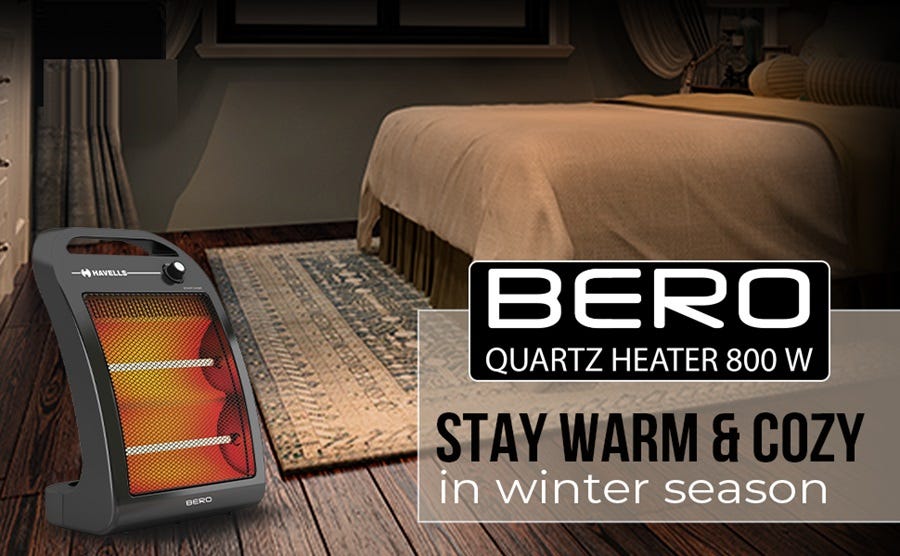 Havells Bero GHRGHAHK080 quartz 800W — quiet bedroom room heater